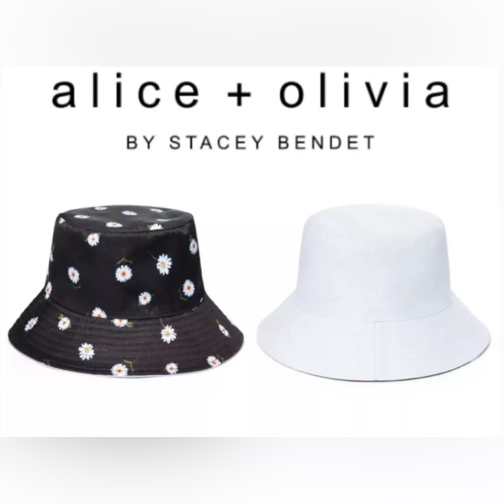 NWT // ALICE + OLIVIA by Stacey Bendet // reversible bucket hat // Retail $115